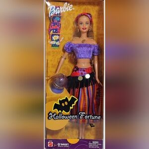 2003 Barbie Halloween Fortune Doll with Purple and Multicolor Outfit